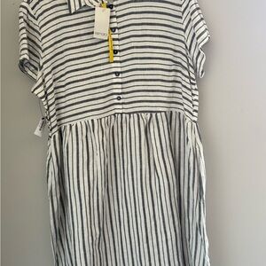 OshKosh B'gosh Black and White Striped Dress